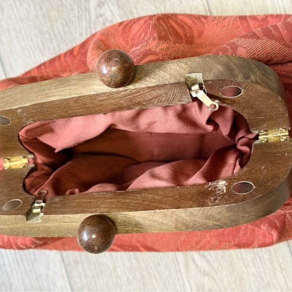 Zara Rust Beaded Accent Clutch(Missing Handle) - Picture 5 of 6